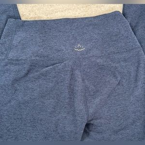 Beyond Yoga X Peloton Leggings Buttery Soft Blue Teal Grey Logo Women's Size L